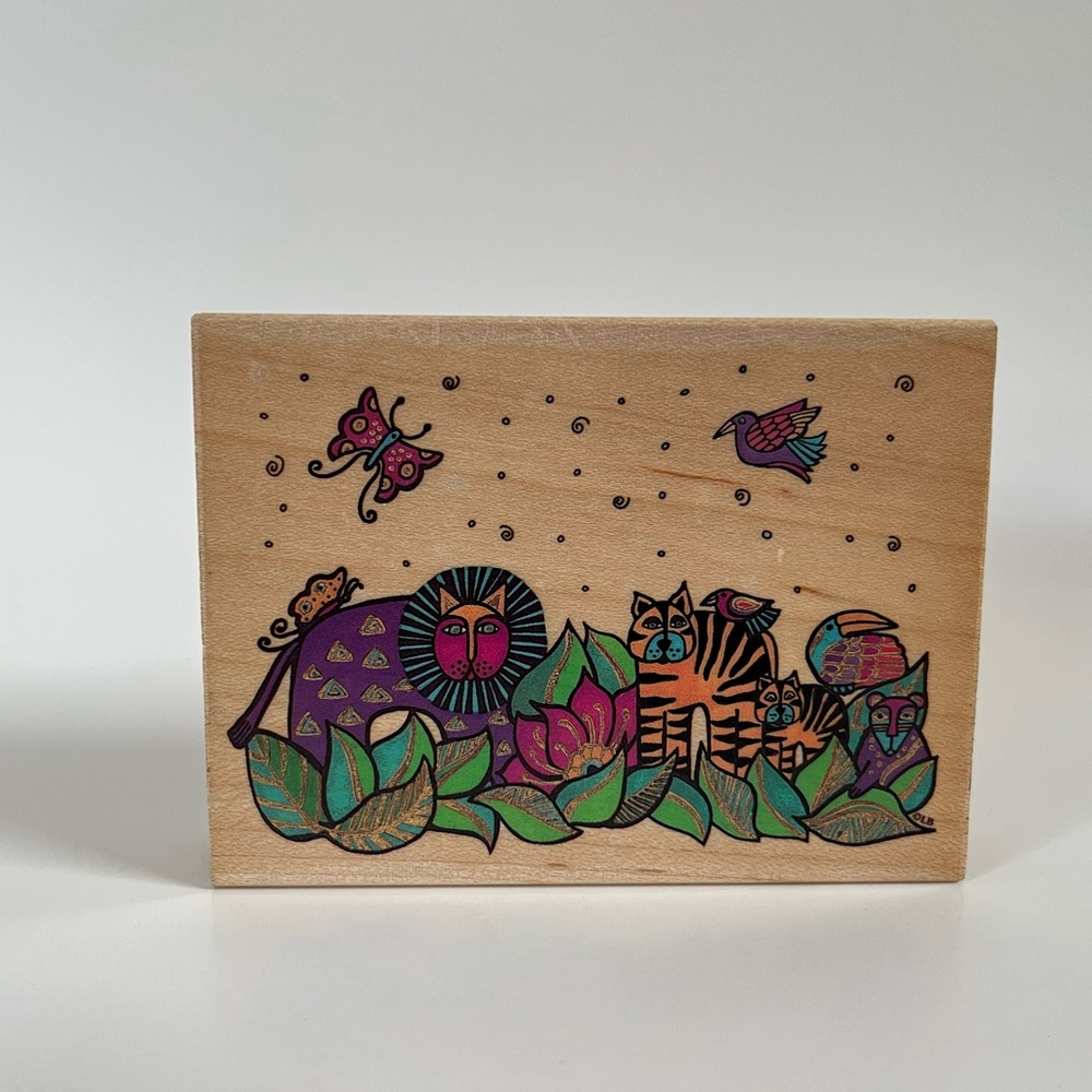 •Laurel Burch ‘Secret Jungle’ Rubber Stamp•